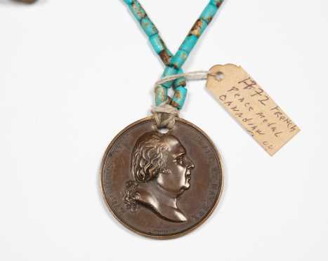 French 1772 Canadian Indian Trade Peace Medal
