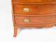 Hepplewhite Cherry and Tiger Maple Bow Front Chest of Drawers