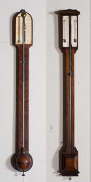 Two Early English Mercury Stick Barometers