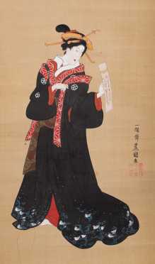 Chinese Scroll Painting of a Woman