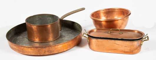 Five Pieces of Copperware