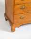 New Hampshire Curly Maple Chippendale Four Drawer Chest