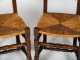 Set of Six Country French Walnut Style Side Chairs
