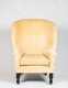 Barrel Back Upholstered Empire Wing Chair