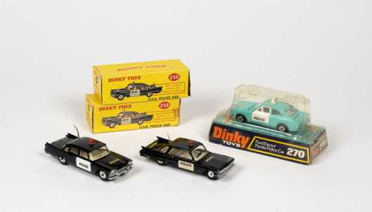 Lot of Three "Dinky Toys" Police Cars