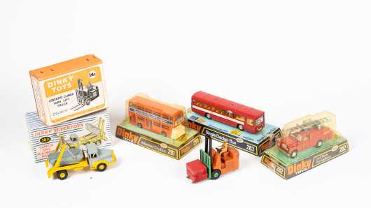 Lot of Five "Dinky Toys" Work Vehicles