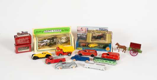 Fourteen Miscellaneous Boxes and Cars