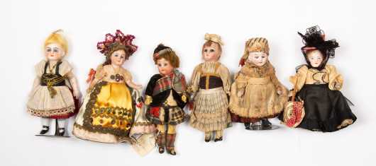 Six Miscellaneous Dolls