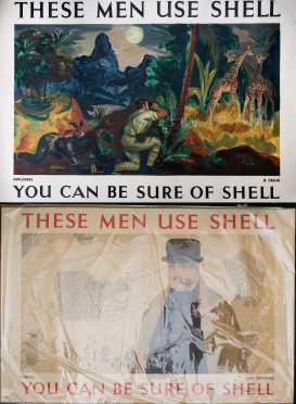 Two "These Men Use Shell" Posters