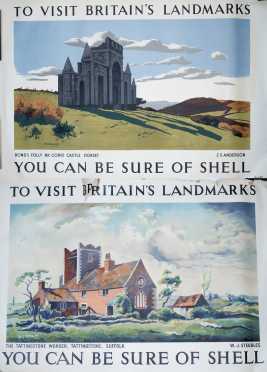 Two English "Shell" Travel Posters