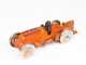 Orange Cast Iron Racer with Moving Pistons Toy