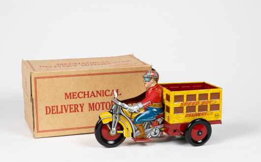 "Marx" Speed Boy Delivery Motorcycle with Original Box