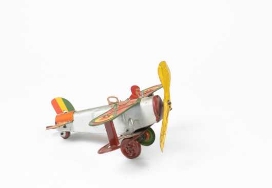 Louis Marx Tin Windup Bi-Plane