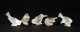 Five Clear/Opaque Lalique Birds