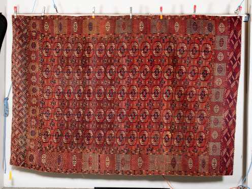 Antique Tekke Bokhara Room Size Oriental Rug