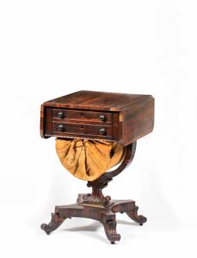 American Rosewood Veneer Sewing Table
