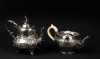 Two English Coin Silver Teapots