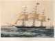 N. Currier Colored Lithograph, "Clipper Ship Nightingale"