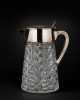English Silver and Glass Water Pitcher