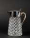 English Silver and Glass Water Pitcher