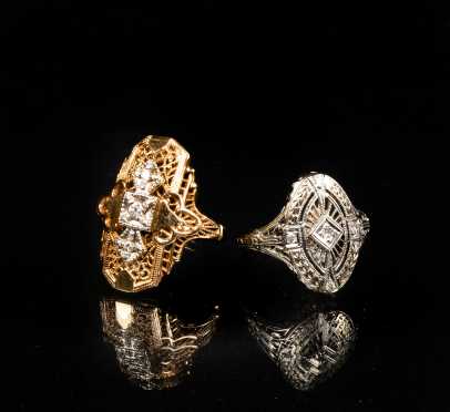 Two Antique Filigree Rings