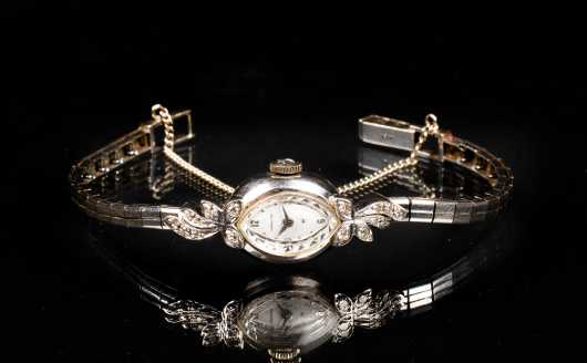 White Gold and Diamond Ladies Hamilton Watch