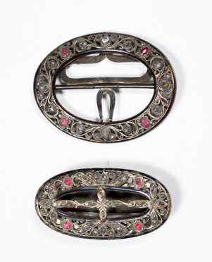 Antique Silver and Brass Buckle Set *AVAILABLE FOR OFFERS*