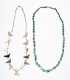 Two Beaded Necklaces in Hardstone and Turquoise