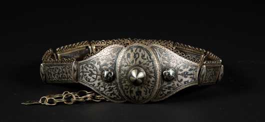 18th/19thC Persian/Indian Silver Belt with Russian History