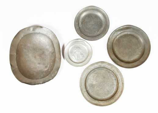 Lot of 19thC Miscellaneous Pewter