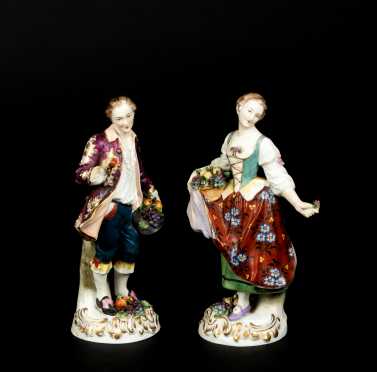 English Pair of Porcelain Figures