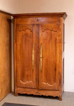 18th/19thC Country French Fruitwood Armoire