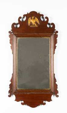 American Mahogany Chippendale Mirror,