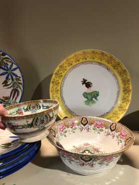 19thC Staffordshire, Two Bowls and Deep Dish