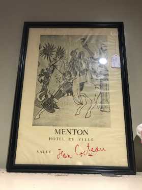 Broadside Framed Poster "Menton Hotel DeVille"