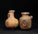 Two Holy Land Archeological Handled Vases and a Group of Roman Coins and Arrow Head