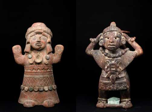 Two Large Pre Columbian Style Figures *AVAILABLE FOR REASONABLE OFFERS*