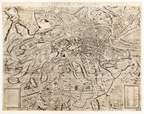 Map of Rome: "Nova Urbis Romae Descriptio" by Etienne Duperac