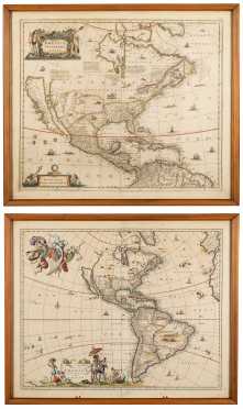 Two Maps of Early America Showing California as an Island