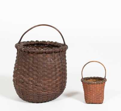 Two Painted Handled Baskets