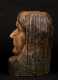 Native American Carved Wooden Bust of Woman