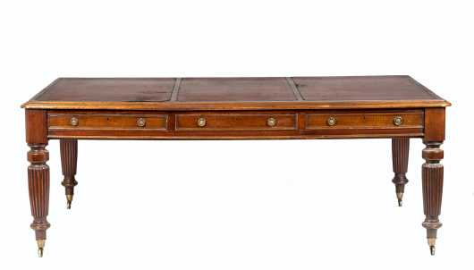 Fire Arms Manufacturer: William B. Ruger Sr.'s Personal English Mahogany 19thC Library Table