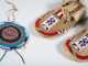 Beaded Native American Roundel Pouch and Pair of Moccasins