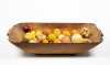 Twenty Four Pieces of Stone Fruit in an Old Surface Handled Wooden Trencher