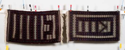Almost Pair of Baluchistan 20thC Oriental Rugs- Prayer Design