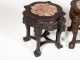 Three Chinese Marble Top Carved Stands