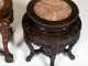 Three Chinese Marble Top Carved Stands
