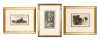 Three Continental Etchings Beautifully Framed