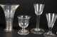 Five Early Cordial Glasses and a Pewter Footed Salt