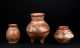 Three Small Pre Columbian Painted Mayan Pots